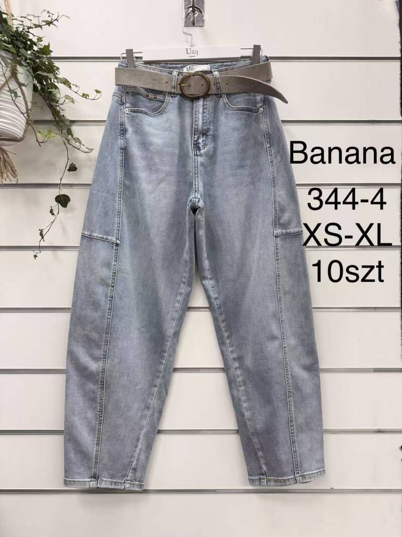 Spodnie damskie jeansy Roz XS-XL, 1 Kolor Paczka 10 szt